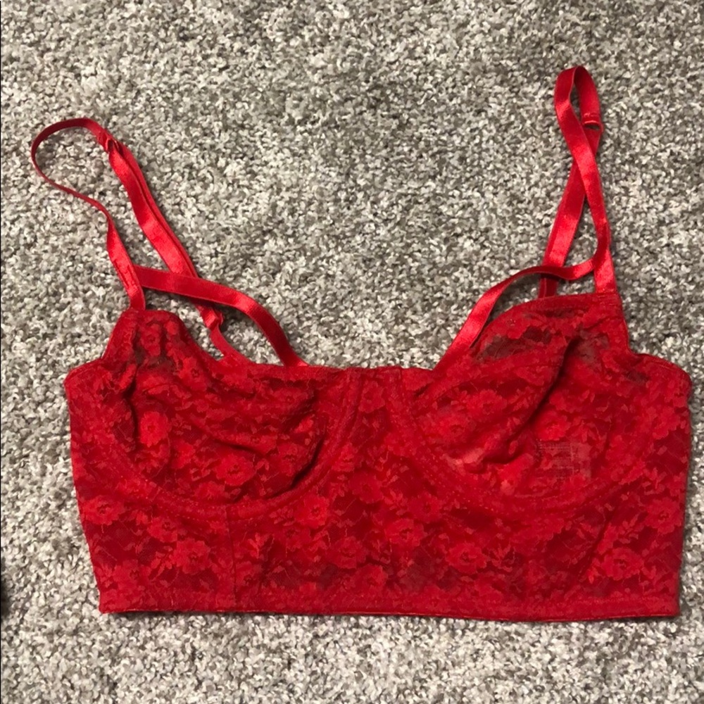 Red F21 Lingerie top